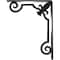 Ekena Millwork Fleur De Lis Wrought Iron Bracket, (Single center brace), Antiqued Pewter 1 1/2"W x 7 1/2"D x 10"H BKTM01X07X10SFLAPW - alternate 4